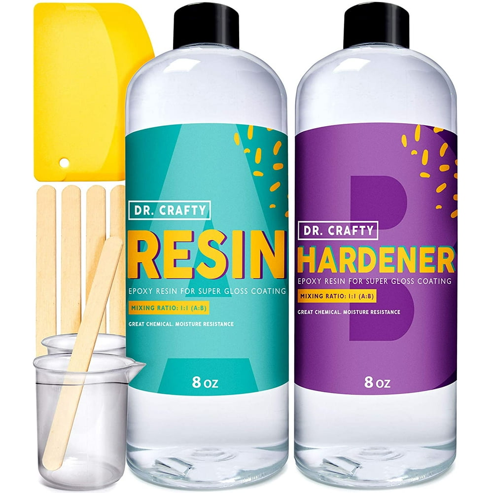 DR CRAFTY Clear Epoxy Resin Crystal Clear Resin Kit Art Resin Epoxy