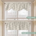 thumbnail image 3 of Tie Up Valance for Windows Wheat Ear Curtains Valances Rod Pocket Valance Window Treatments Floral Leaf Plant Linen Balloon Curtains for Kitchen Living Room Bedroom Bathroom Decor 54x18 Inch, 3 of 9