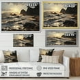 thumbnail image 4 of Designart "Rocky Beach in a Photo II" Nautical & Beach Floater Framed Wall Art Print, 4 of 7