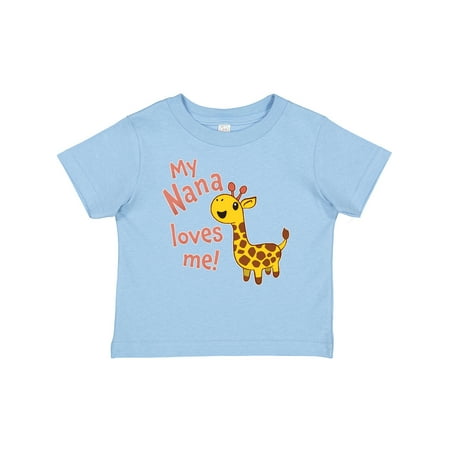 

Inktastic My Nana Loves Me- Cute Giraffe Gift Baby Boy or Baby Girl T-Shirt