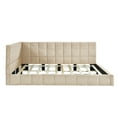 thumbnail image 3 of Full Size Mid-Century Modern Upholstered Velvet Daybed Frame, Sofa Bed Strong Wood Slat Support Solid Construction, Mattress Foundation, No Box Spring Needed, 3 of 9