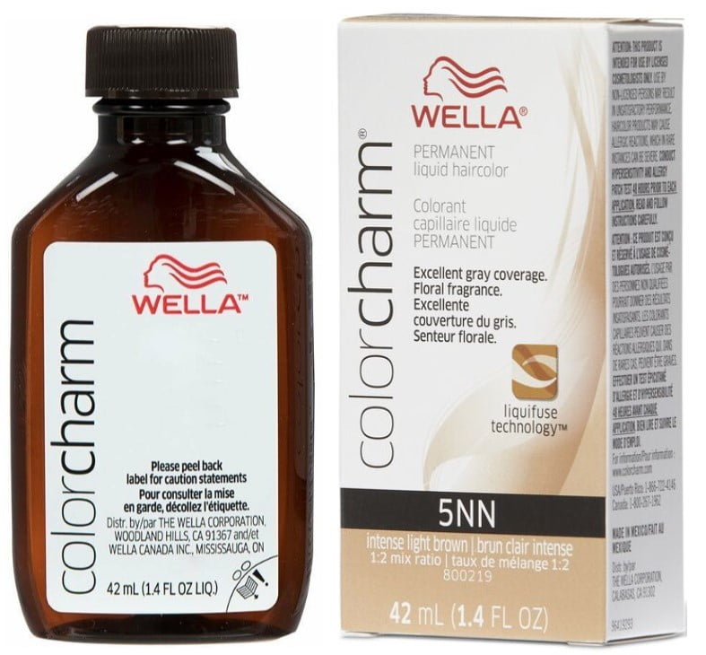 Wella Color Charm Permanent Liquid Hair Color, 5NN Intense Light Brown, 1.4  oz (Pack of 2) 