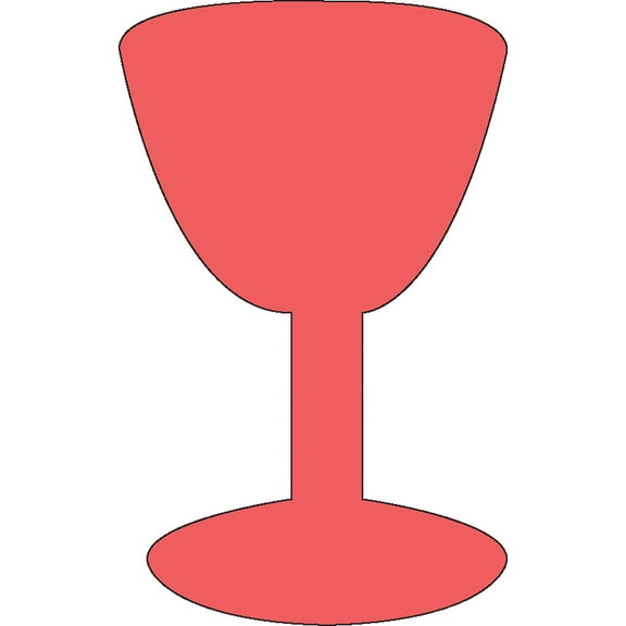 SHAPES ETC. Red Sticky Shape Notepad Wine Glass