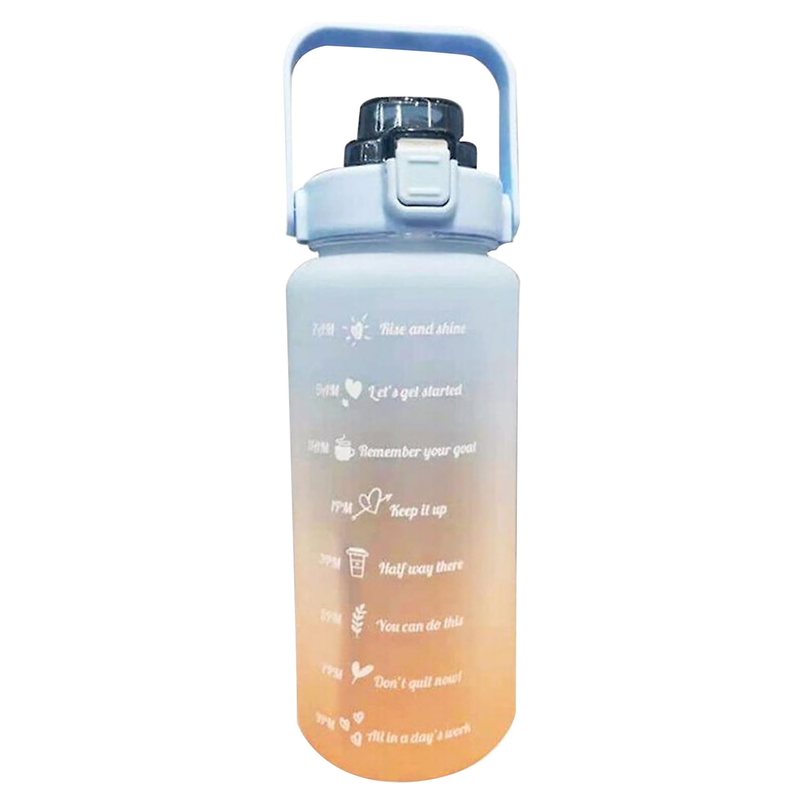 Motivational Gradient Water Bottle With Time Marker And - Temu