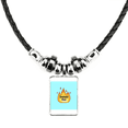 thumbnail image 1 of eses fuego de moda ardiente collar a mano colgante de cuerda de cuero Unbranded M, 1 of 3