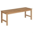 thumbnail image 2 of vidaXL Patio Bench with Wine Red Cushion 47.2" Solid Teak Wood, 2 of 3