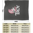 thumbnail image 3 of Troy University Logo Fleece Blanket, Very Soft Microfiber Flannel Blanket for Couch Warm and Cozy for All Seasons, 3 of 6