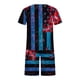 thumbnail image 5 of Hombres Casual Cuello redondo Día de la Independencia Impresión Blusa de manga corta y pantalones cortos Pantalones Traje de dos piezas Pompotops  oipoqjl35719, 5 of 5