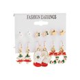 thumbnail image 2 of Christmas Tree Earrings, Christmas Earrings Set Exquisite Workmanship Practical Fashionable  For Daily, 2 of 8