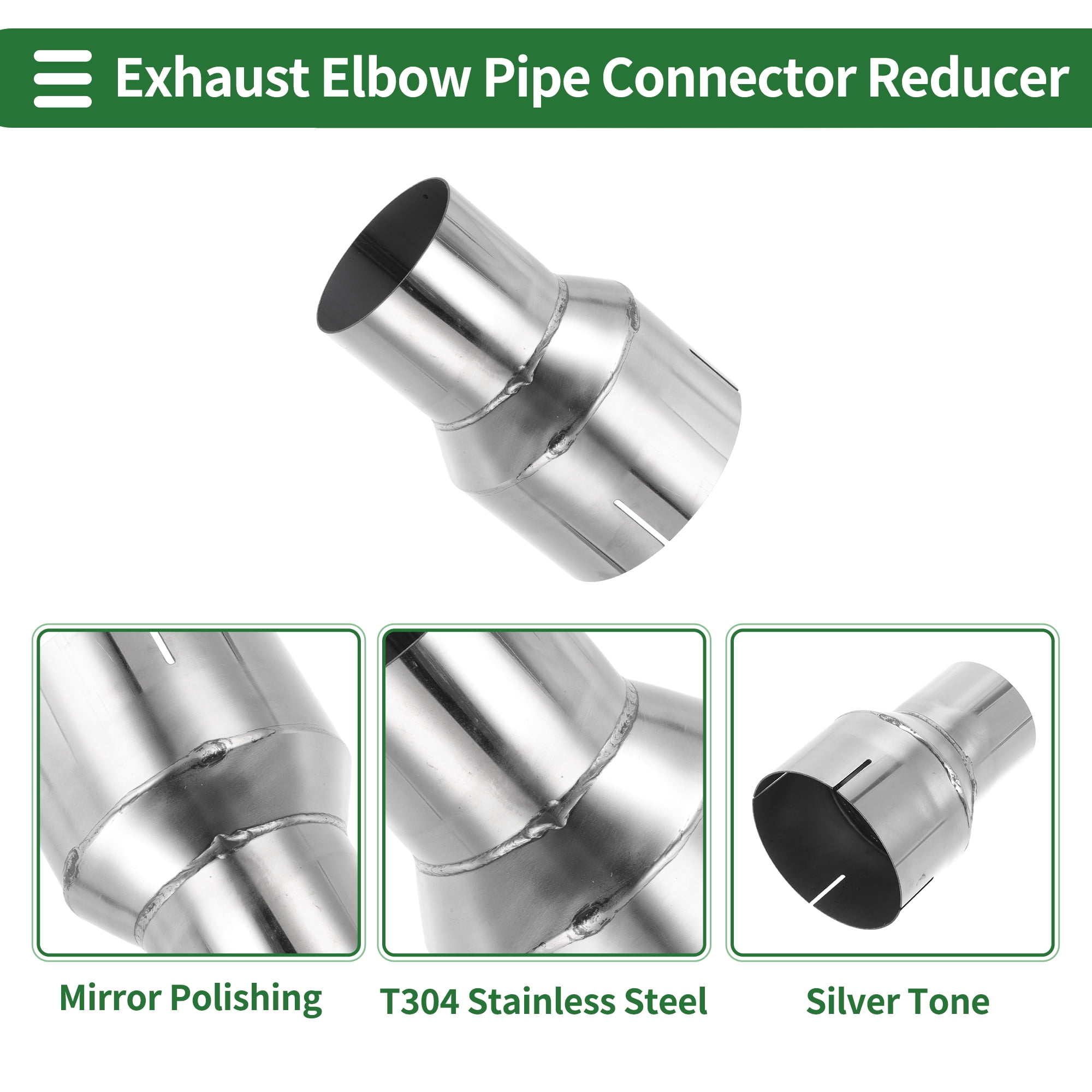 Unique Bargains Easy Use Mandrel Exhaust Bend Elbow Concentric Reducer 2.5"OD to 3.5"OD