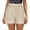 A-Beige, variant on ZQUUVOU Women's New Solid Color Fashionable Elegant Elastic Waist Sequin Shorts Black