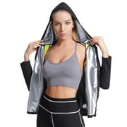 Sauna Suit for Women Sweat Jacket Long Sleeve Sweat Suits Slimming Workout Waist Trainer Fitness Body Shaper Zipper