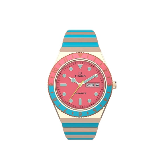 Timex Q Malibu 36mm Stainless Steel Expansion Band Women's Watch