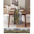 thumbnail image 6 of Spring Floral Burlap Cotton Table Runner 13x60 Inches Long, Modern Oil Painting Farmhouse Farmhouse Table Runners, Outdoor Dining Tablecloths Decor for Baby Shower/Party/Wedding, 6 of 6