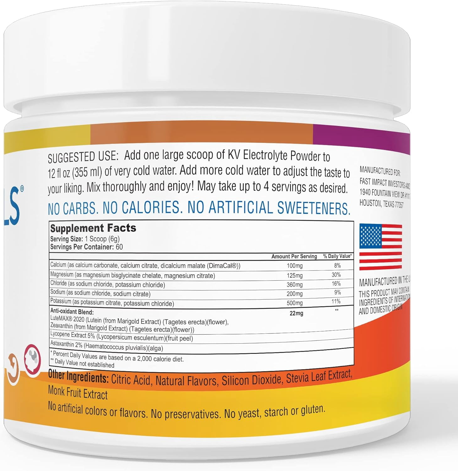 Keto Vitals Keto Electrolytes Powder for Hydration, Sleep, Energy, Muscle Function Pineapple Coconut 10 oz