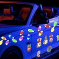 thumbnail image 4 of HAHDAXIA 47Pcs Xmas Car Decorations Christmas Reflective Refrigerator Magnets Set 31Pcs Light Bulb Santa Bells Elk Gnome Magnets Stickers Christmas Car Magnetic Stickers with 16Pcs Magnetic W, 4 of 6