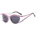 thumbnail image 1 of Gafas de sol con forma de ojo de gato y diamantes, gafas de sol con personalidad de moda, gafas de sol femeninas con forma cóncava, 1 of 6
