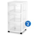 thumbnail image 1 of Sterilite 3 Drawer Cart- White- 2PK, 1 of 3