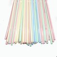 thumbnail image 4 of Plastic Drinking Straws 9.5 Inches Long Multi-colored Striped Bedable Disposable Straws, 4 of 5