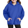 thumbnail image 1 of Cowsor Cute Hoodie for Teen Girls Trendy Solid Color Preppy Hooded Sweatshirts Kids Pullover Long Sleeve School Outfits, 1 of 7