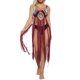 thumbnail image 1 of VISgogo - Bikini para mujer, sin mangas, para playa, con borlas caladas, vestido de verano VISgogo  moda, 1 of 7