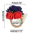 thumbnail image 3 of LanSuare 4th of July Flower Napkin Rings Handicraft for Mother's Day Banquet Birthday Party Independence Day, 3 of 6