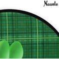 thumbnail image 3 of GZHJMY St. Patrick's Day Anti Fatigue Round Area Rug, Plaid Clover Non Slip Absorbent Comfort Round Rug Floor Carpet Yoga Mat for Entryway Living Room Bedroom Sofa Home Decor (3' in Diameter), 3 of 7