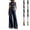 Navy, variant on Clossjun Women's 2 Piece Casual Lounge Sets Sleeveless Tops & Wide-Leg Pants Sets Fall Wear Fashion Outfit Sets M