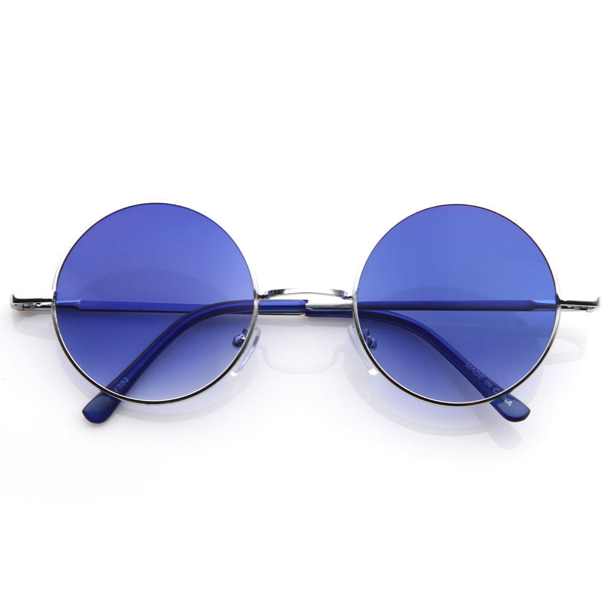 Lennon Style Round Circle Metal Sunglasses w/ Color Lens Tint - 8594 Lennon Style Round Circle Metal Sunglasses w/ Color Lens Tint - 8594