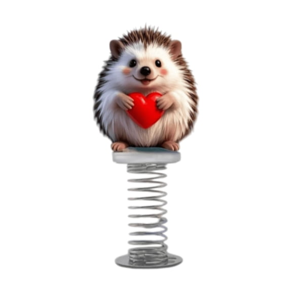 Cute Car Decor - Charming Hedgehog Car Ornaments, Dashboard Bobblehead Cat Decorations, Spring-Mounted Acrylic Hedgehog Figurines for Car Interior, Car Decorations Interior