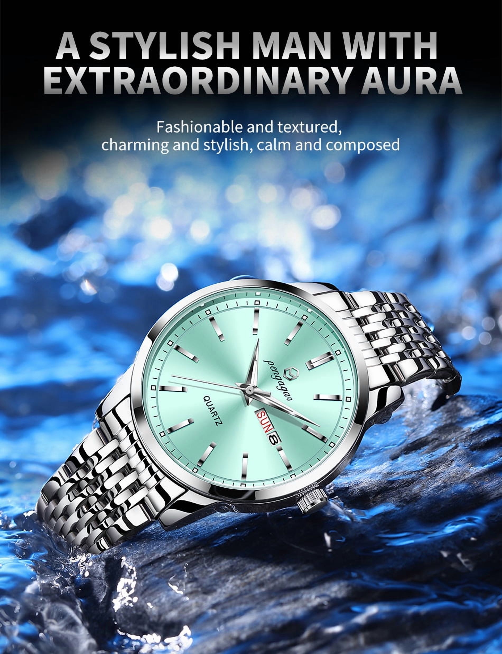 New Ultra-Thin Waterproof Quartz Watch for Men - Luminous, Business & Premium Style