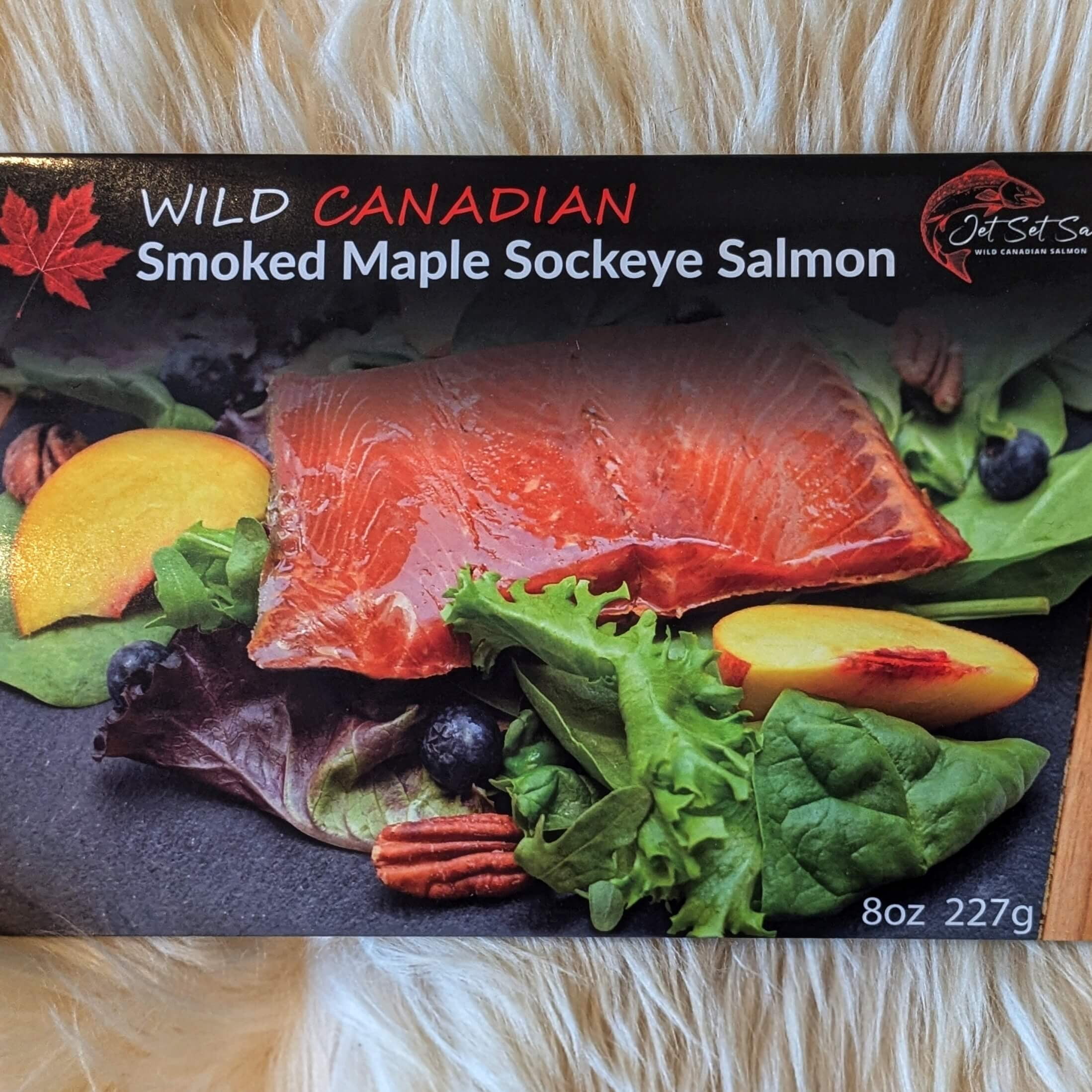 Wild Smoked Sockeye and Pink Salmon Maple Syrup Glazed Wild Caught 2 Pack Canadian Fillet Gift Ready To Eat Fish