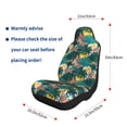 thumbnail image 3 of Uemuo Hawaiian Style Pattern Car Seat Covers for Front Seats Waterproof Seat Covers for Cars, Universal Auto Front Seats Protector Fits for Car-2 PCS, 3 of 6
