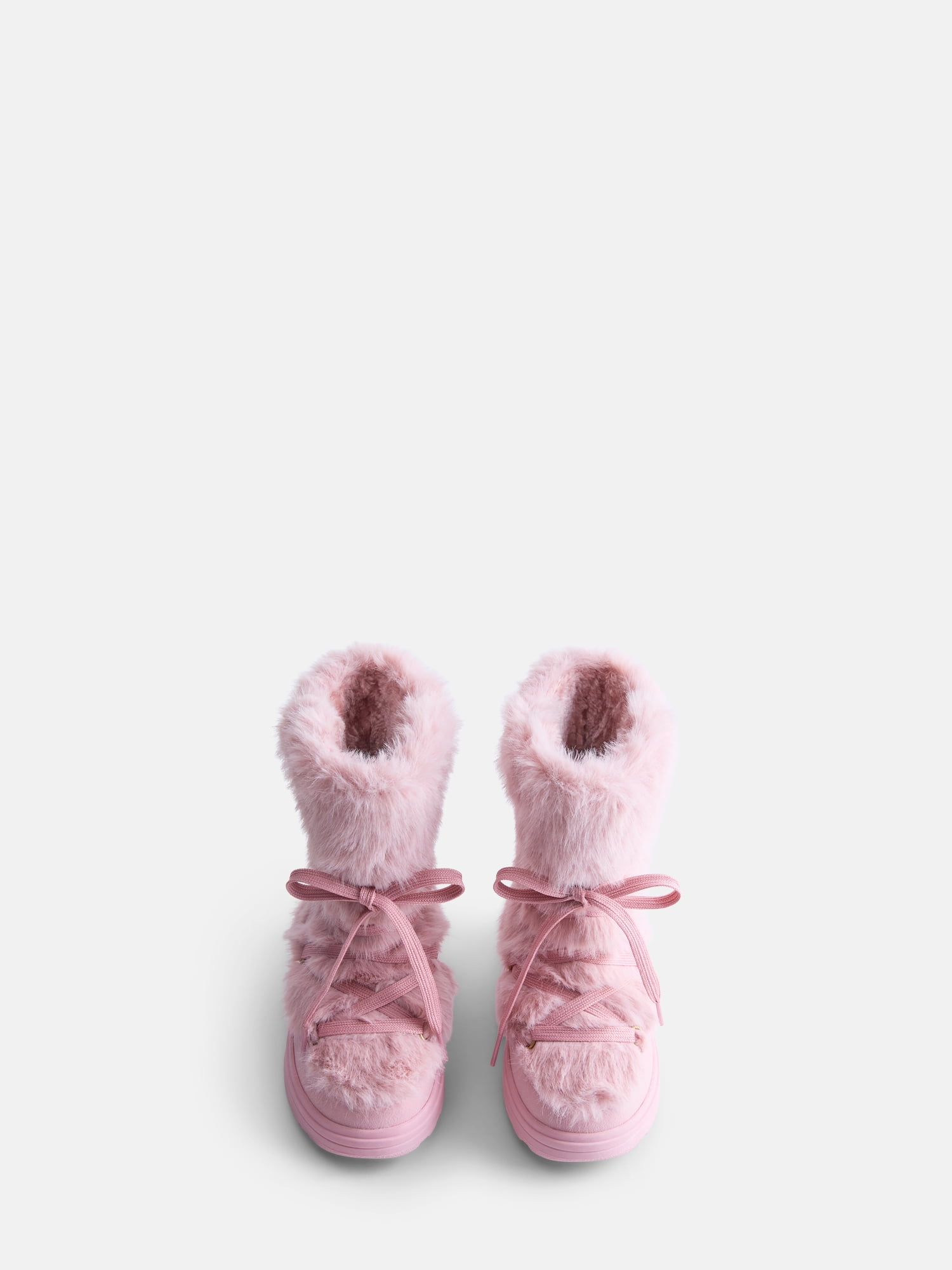 Ozark Trail Little and Big Girls' Faux Fur Trim Winter Boots