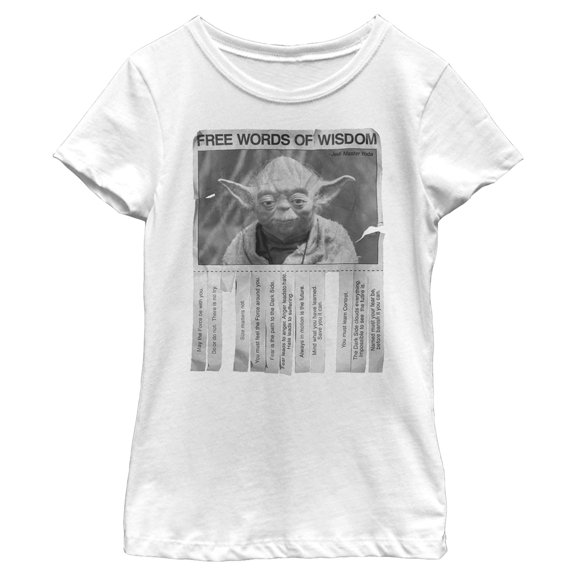 Girls Star Wars Yoda Words of Wisdom T Shirt