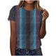 thumbnail image 1 of Tops de Ajuste Suelto para las Mujeres Sudadera Casual Impresa Manga Corta Cuello Redondo Superior, Poliéster, 1 of 4
