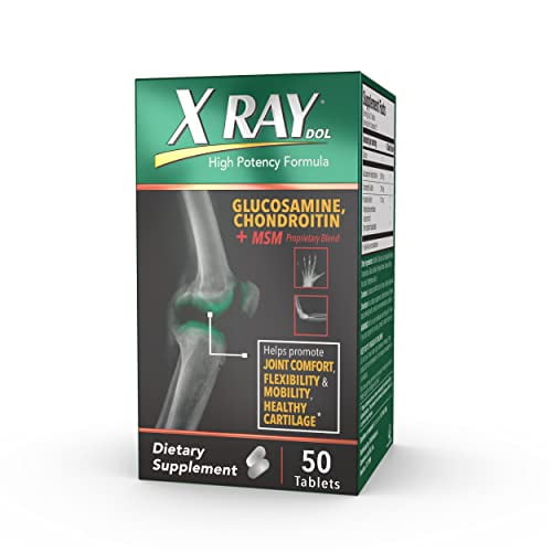 XRAY Dol Triple Action, Joint Health Supplement Tablets with Glucosamine, Chondroitin & MSM, 50