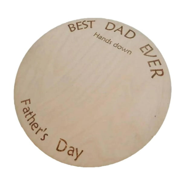 Letrero artístico con huella de mano DIY, regalo para el Día del Padre, placa de regalo para papá de hija e hijo sin base