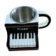 thumbnail image 1 of Taza de café musical con instrumentos musicales, novedosa decoración creativa para café. Piano, 1 of 9