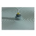 thumbnail image 3 of Spa Cutting Board, 3 Hot Massage Stones in the Middle of the White Sand Shaped Waves Art, Decorative Tempered Glass Cutting and Serving Board, Small Size, Grey and Yellow, by Ambesonne, 3 of 5