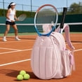 thumbnail image 4 of DYNWAVECA Tennis Racket Bag Container Carrying Bag Player Zipper Pickleball Paddle Bag Pink, 4 of 8