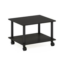 Furinno 22128EXBK Econ Home Office Under Desk CPU & Printer Stand with Wheels, Espresso & Black