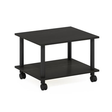 Furinno 22128EXBK Econ Home Office Under Desk CPU & Printer Stand with Wheels, Espresso & Black