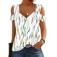 thumbnail image 6 of Pohista Womens Tops Summer Cotton V Neck T Shirts for Women Cotton Womens Summer Blouses Plus Size Womens Summer Tops Short Sleeve Round Neck, 6 of 7