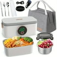 thumbnail image 5 of Electric Lunch Box - Rechargeable Heating Lunch Box, Self-Heating Lunch Box with Utensils and Insulated Lunch Box Bag, Work, Travel, Office Food Heater, Includes Tableware and Insulated Bag, 5 of 9