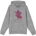 thumbnail image 4 of Cowboy Pig "Piggin' Back Rides" Adult Heather Gray Long Sleeve Hoodie-Medium, 4 of 6
