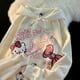 thumbnail image 2 of Sudadera con capucha y cuello redondo con estampado de Hello Kitty para mujer, estilo japonés, versátil, de terciopelo suelto con dibujos animados, para otoño e invierno, nueva, 2 of 5