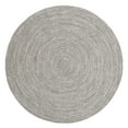 thumbnail image 2 of BNM Indoor/ Outdoor Multihued Rug, 4' Round, Slate- White, 2 of 6