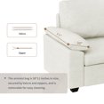 thumbnail image 5 of EUROCO 2000LBS 84" Modern U Shaped Sectional Sofa Set, 6 Seat Velvet Upholstered Corner Couch with Ottoman, Armrest Pillow, Indoor Furniture for Living Room, Apartment, Office, Beige, 5 of 8