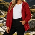 thumbnail image 2 of WRKEKC Windbreaker Jackets for Women Solid Color Long Sleeve Zip Up Hooded Waterproof Windproof Rain Coat with Pockets, 2 of 6
